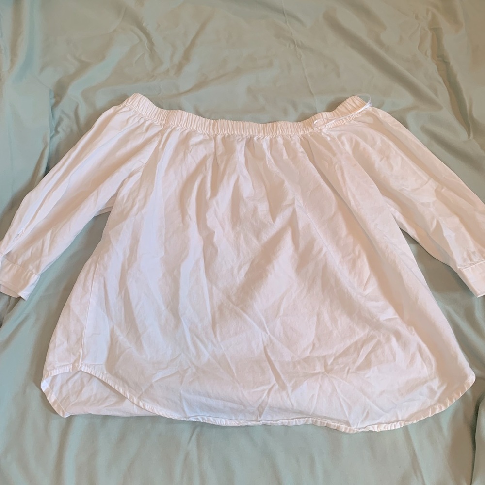 Off Shoulder White Blouse